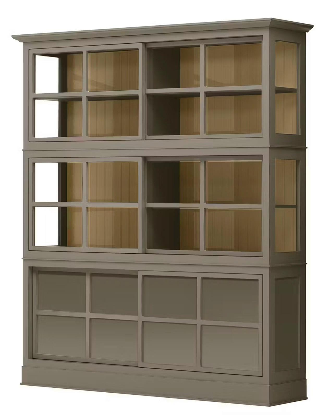 HIGHBOARD UrbanClass  in 190,5/219,5/49 cm  - Creme/Grau, LIFESTYLE, Glas/Holz (190,5/219,5/49cm) - Livetastic