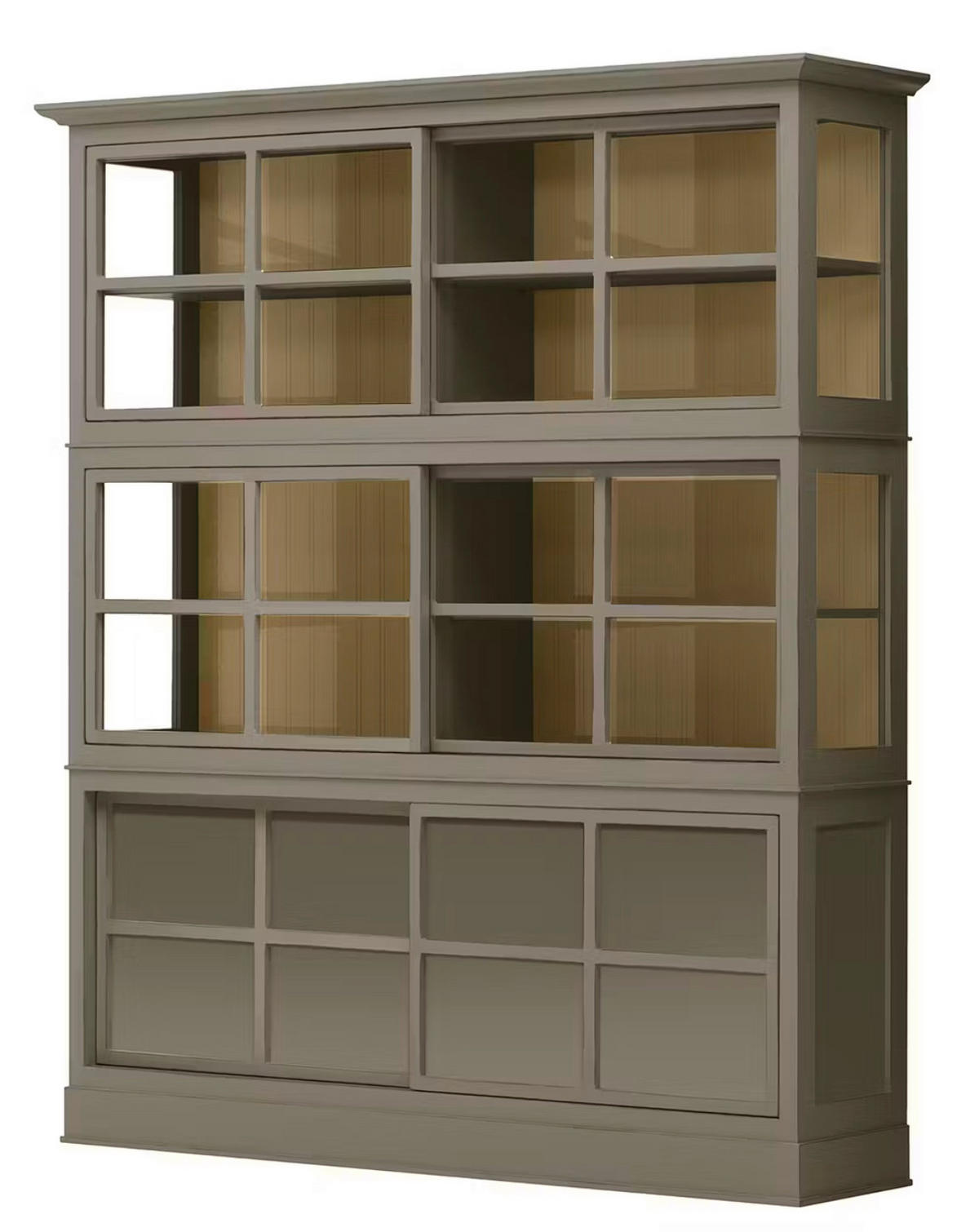 HIGHBOARD UrbanClass  in 190,5/219,5/49 cm  - Creme/Grau, LIFESTYLE, Glas/Holz (190,5/219,5/49cm) - Livetastic