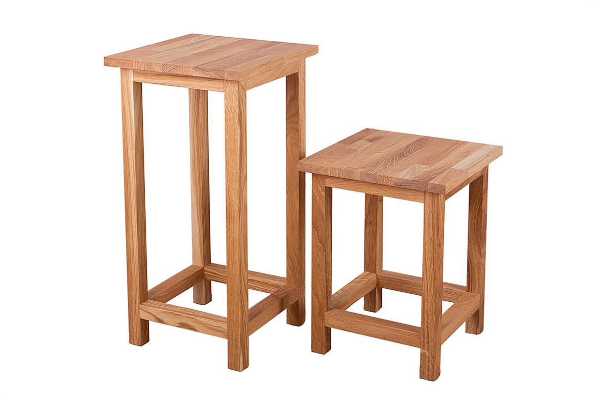 Universalhocker Echtholz  - Eichefarben, Basics, Holz (30/60/30cm) - Gardenson