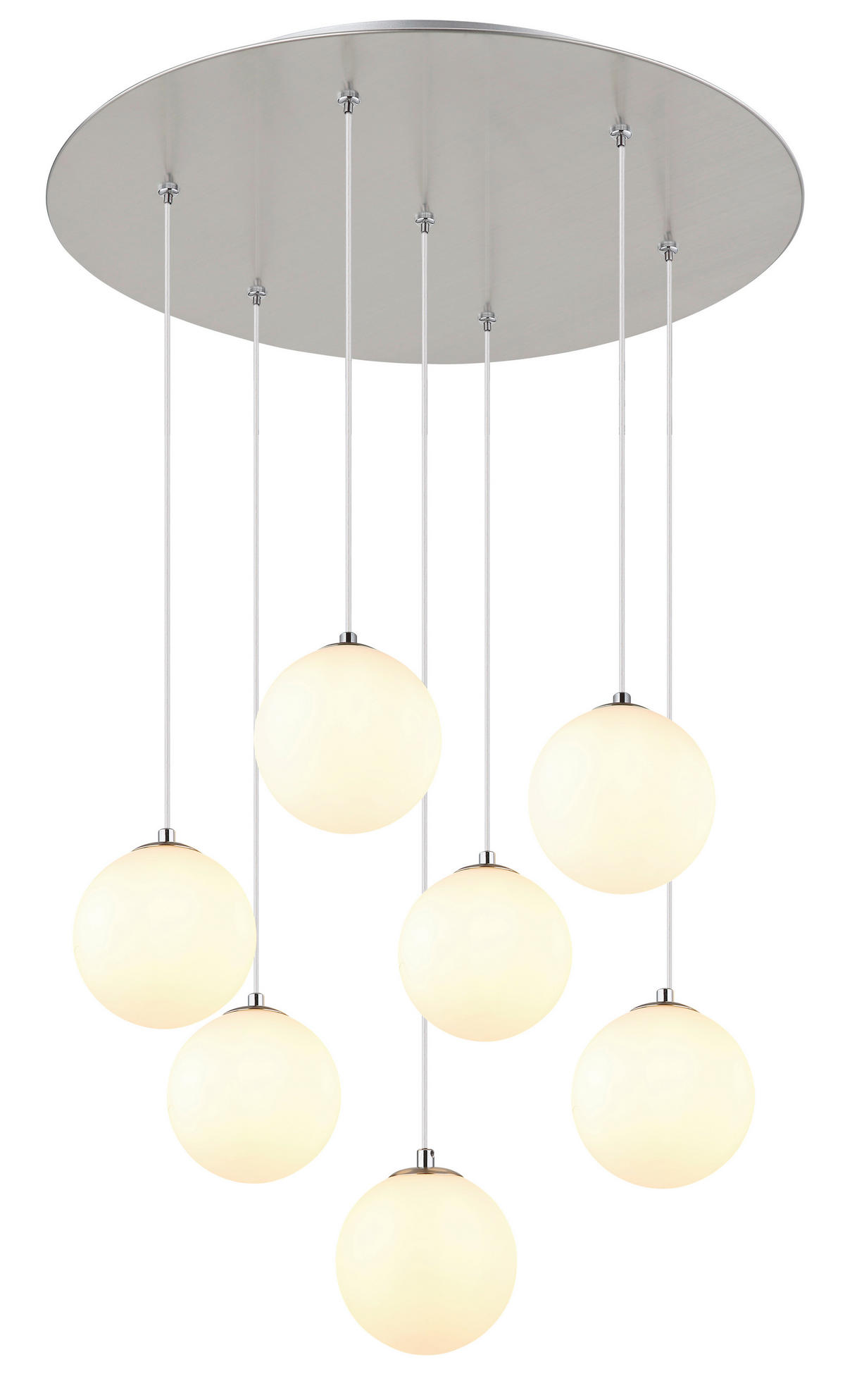 LED-HÄNGELEUCHTE 55/120 cm  - Schwarz/Weiß, Design, Glas/Kunststoff (55/120cm) - Globo