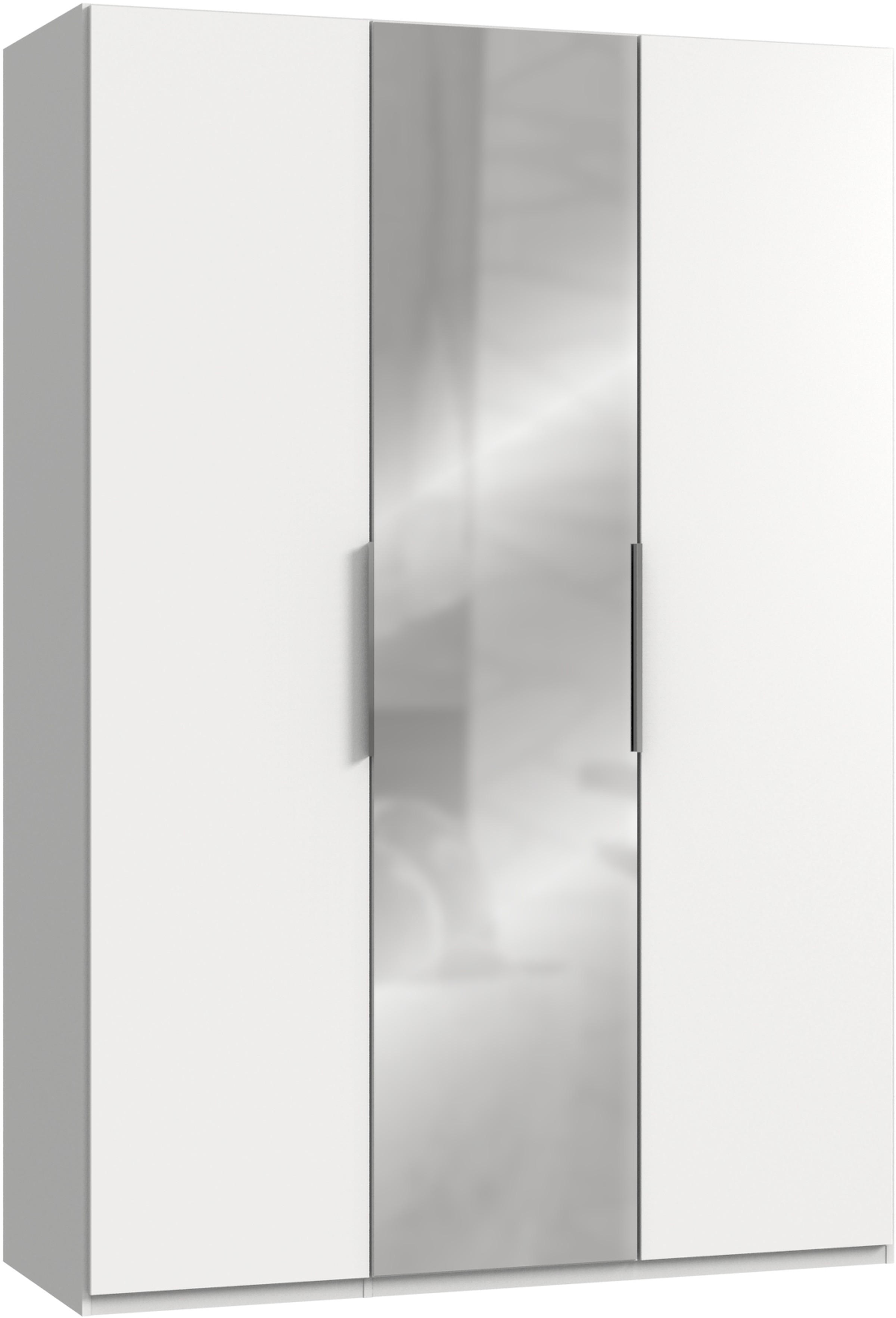 DREHTÜRENSCHRANK 3-türig Grau, Weiß  - Chromfarben/Weiß, MODERN, Holzwerkstoff (150/216/58cm) - MID.YOU