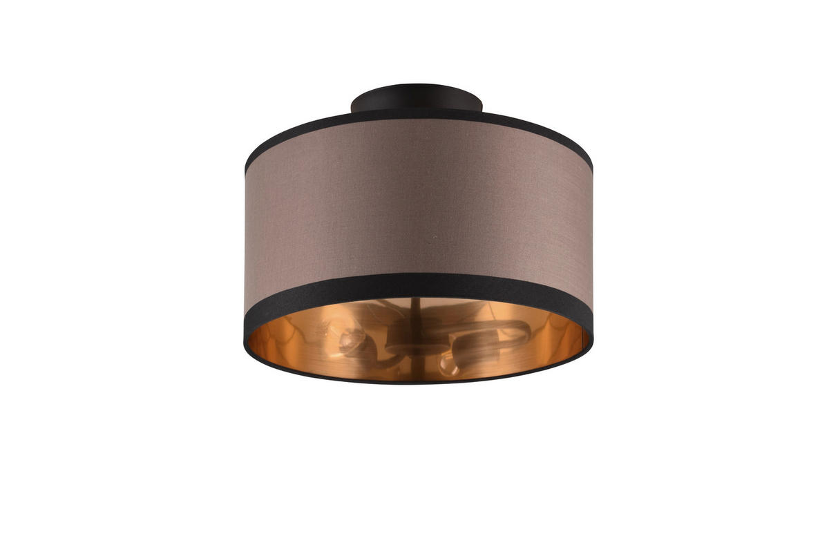 DECKENLEUCHTE Davos 30/22 cm  - Taupe/Goldfarben, MODERN, Textil/Metall (30/22cm)