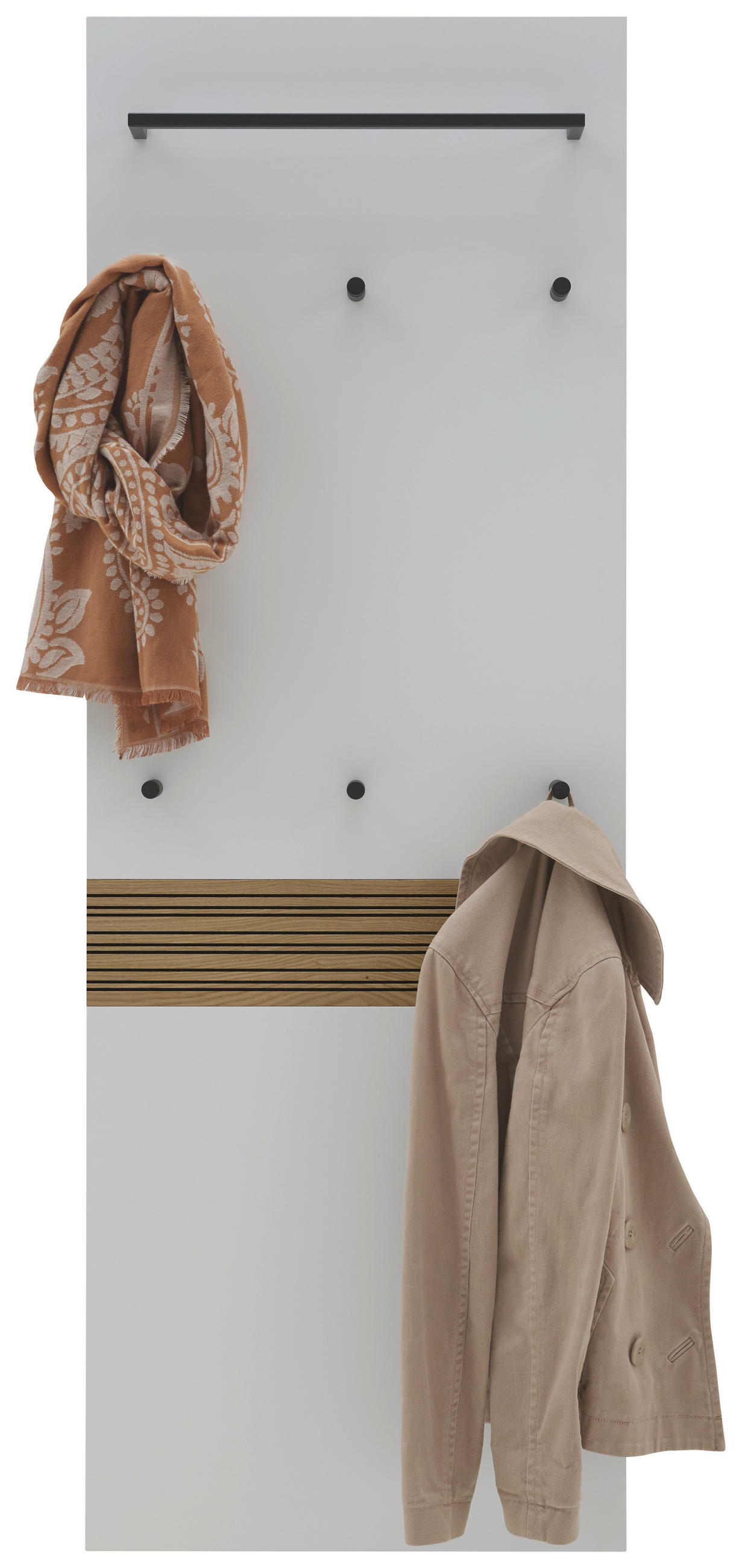 GARDEROBENPANEEL  in 60/170/10 cm  - Eichefarben/Anthrazit, Design, Holzwerkstoff/Metall (60/170/10cm) - Dieter Knoll