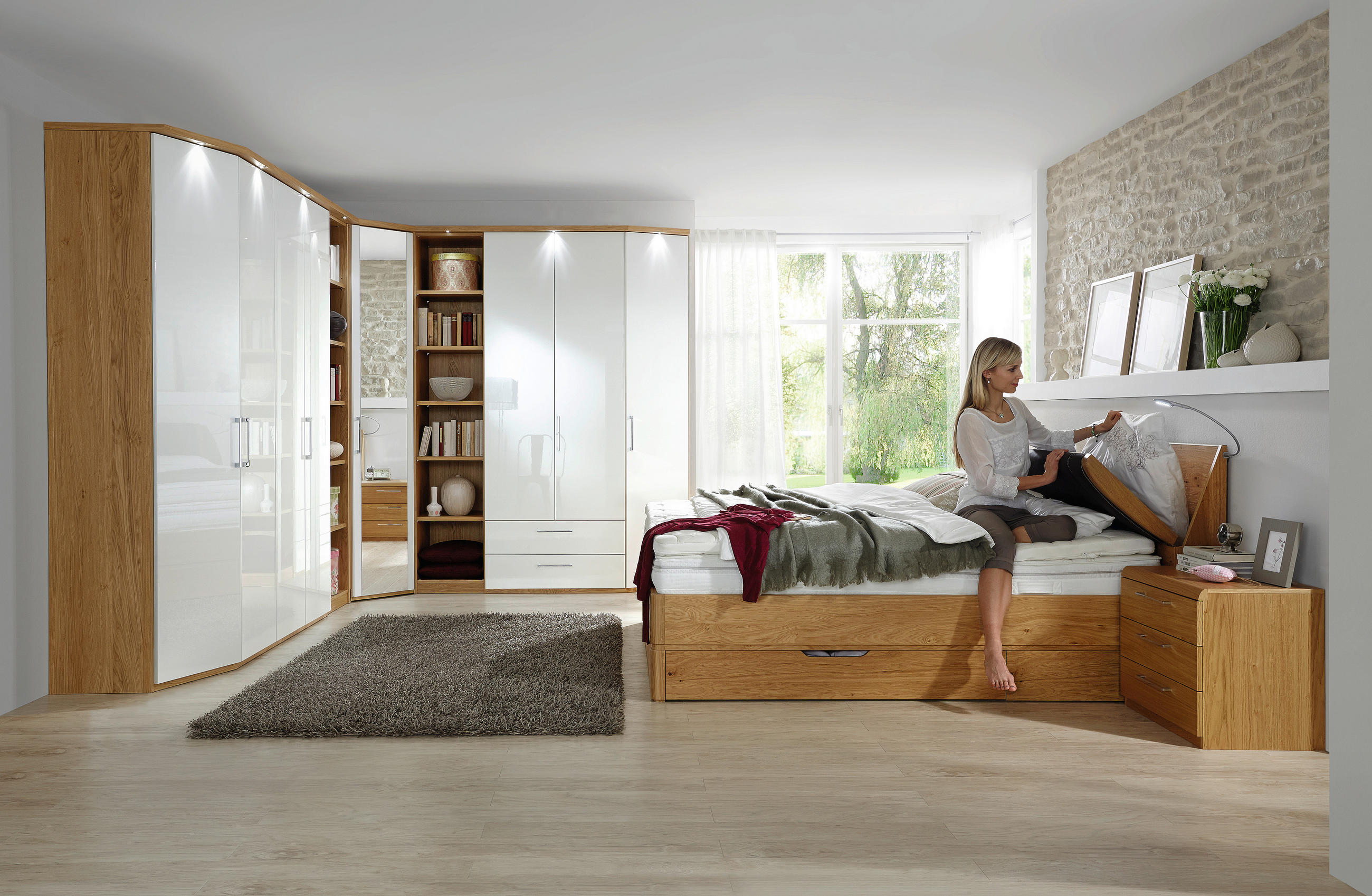 SCHRANKSYSTEM in  - KONVENTIONELL, Glas/Holz - Novel
