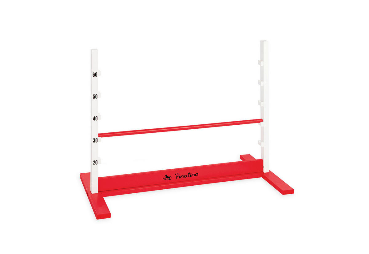 HINDERNISPARCOUR HOPPE  - Rot, Basics, Holz (92/67/50cm) - Pinolino