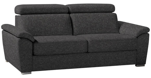 SCHLAFSOFA in Webstoff Anthrazit  - Chromfarben/Anthrazit, KONVENTIONELL, Textil/Metall (206/86/98cm) - Novel