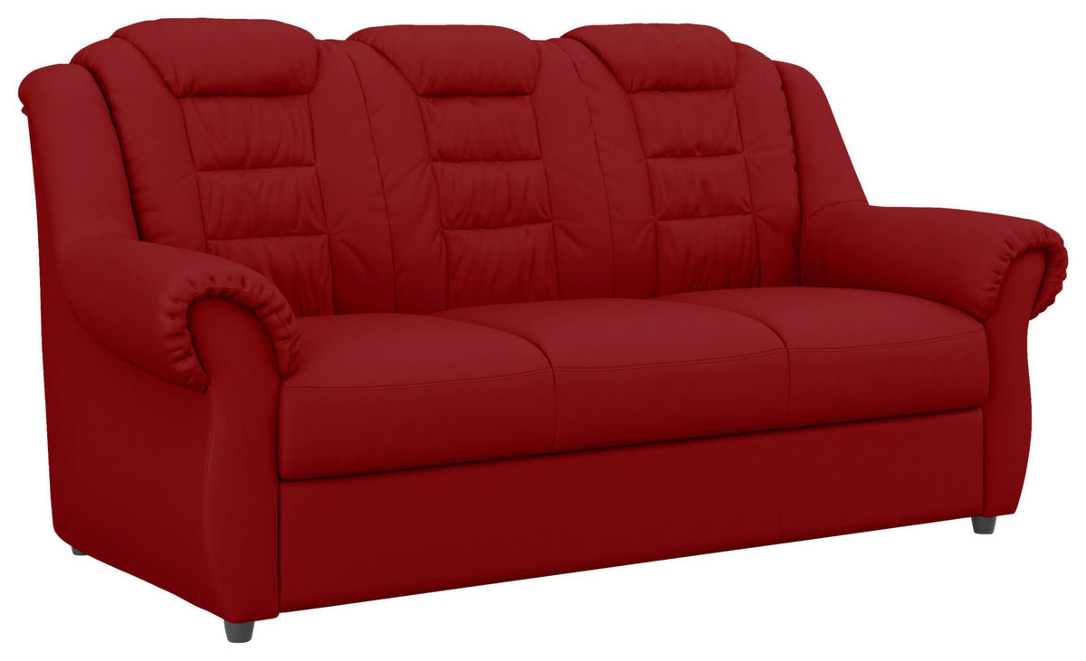 SITZGARNITUR in Lederlook Rot  - Rot/Schwarz, Konventionell, Kunststoff/Textil - Livetastic