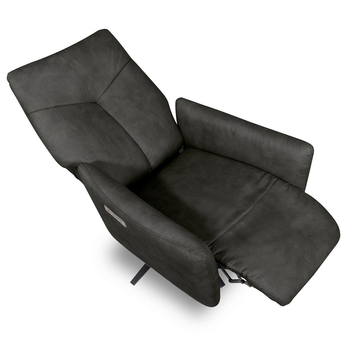 RELAXSESSEL Textil Schwarz  - Schwarz, Design, Textil/Metall (76/107/88cm) - Livetastic