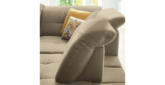 ECKSOFA in Chenille Beige 310/240 cm - Beige/Schwarz, Design, Textil/Metall (310/240cm) - Xora