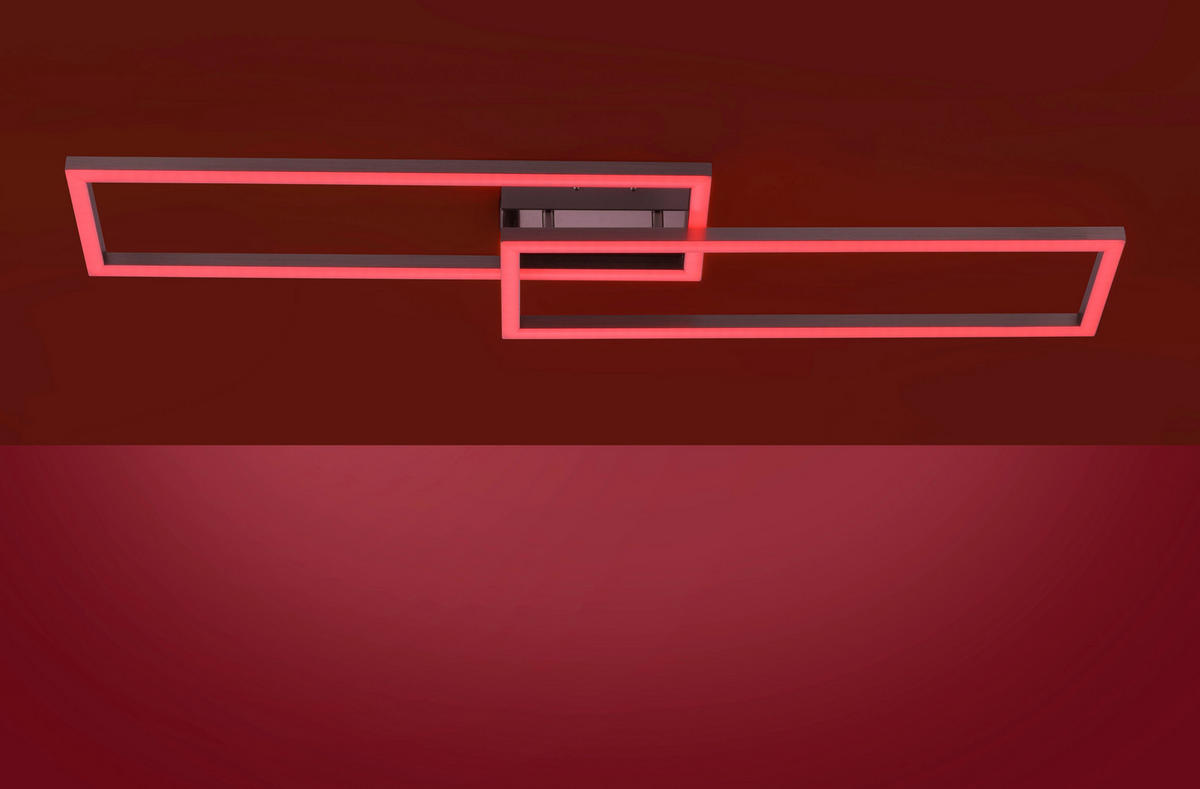 LED-DECKENLEUCHTE Lolasmart-Maxi  Smart 110/26,5/8,5 cm   - Silberfarben, Design, Kunststoff/Metall (110/26,5/8,5cm)