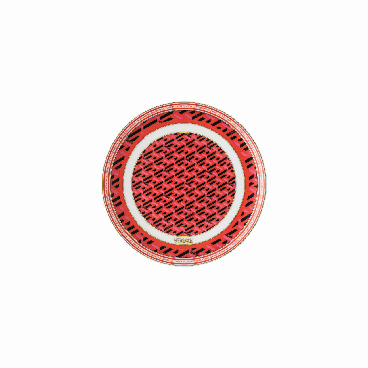 DESERTNI KROŽNIK VERSACE LA GRECA keramika 17/2 cm - rdeča, Basics, keramika (17/2cm) - Versace