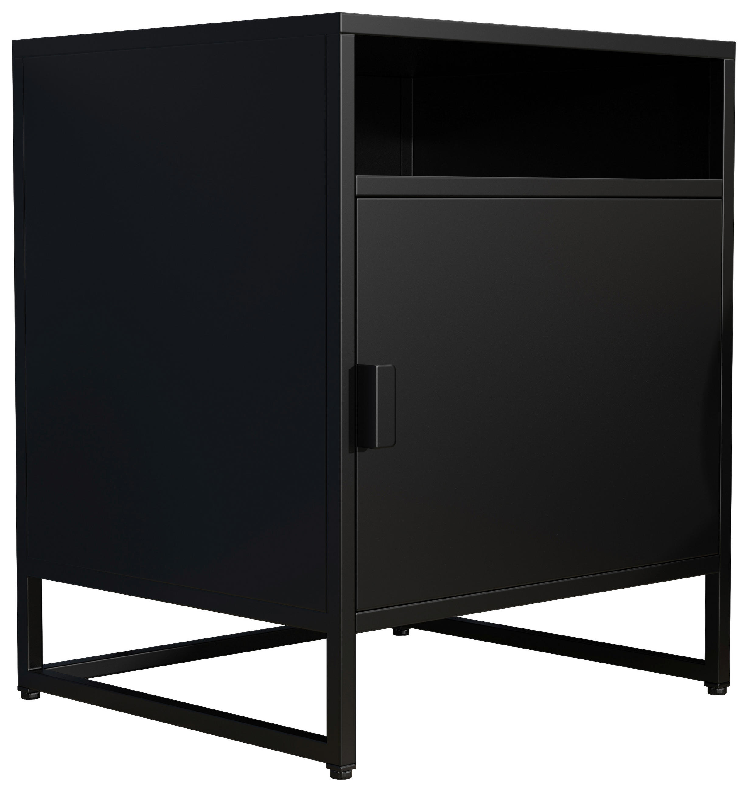 NACHTSCHRANK 45/55/40 cm  - Schwarz, MODERN, Holzwerkstoff/Kunststoff (45/55/40cm) - MID.YOU