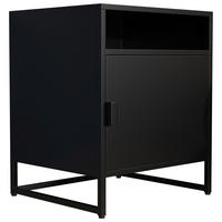 SÄNGBORD i svart  - svart, Modern, trämaterial/plast (45/55/40cm) - MID.YOU