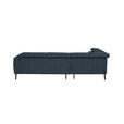 ECKSOFA in Webstoff Blau  205/280 cm  - Blau/Schwarz, Design, Textil/Metall (205/280cm) - Xora