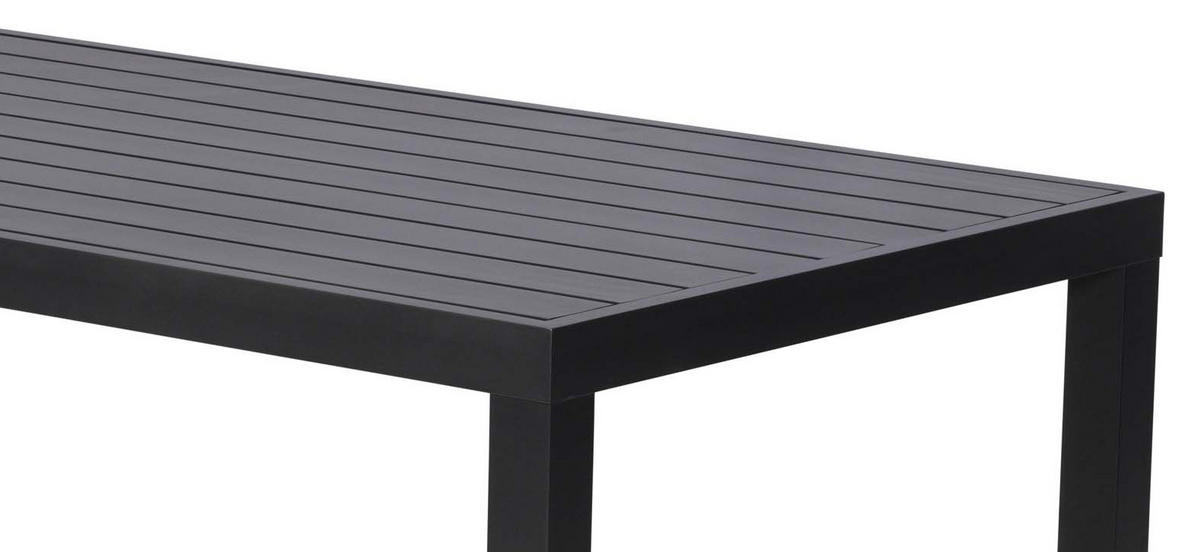 GARTENTISCH Metall Graphitfarben rechteckig  - Graphitfarben, KONVENTIONELL, Metall (150/90/75cm) - Gardenson