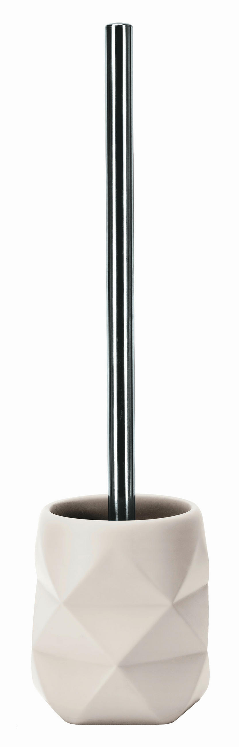 WC-BÜRSTENGARNITUR in Kunststoff  Kunststoff   - Creme/Alufarben, Konventionell, Kunststoff (10,6/39cm) - Kleine Wolke