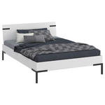 BETT 120/200 cm,  in Weiß,  - Schwarz/Weiß, Design, Metall (120/200cm) - Xora