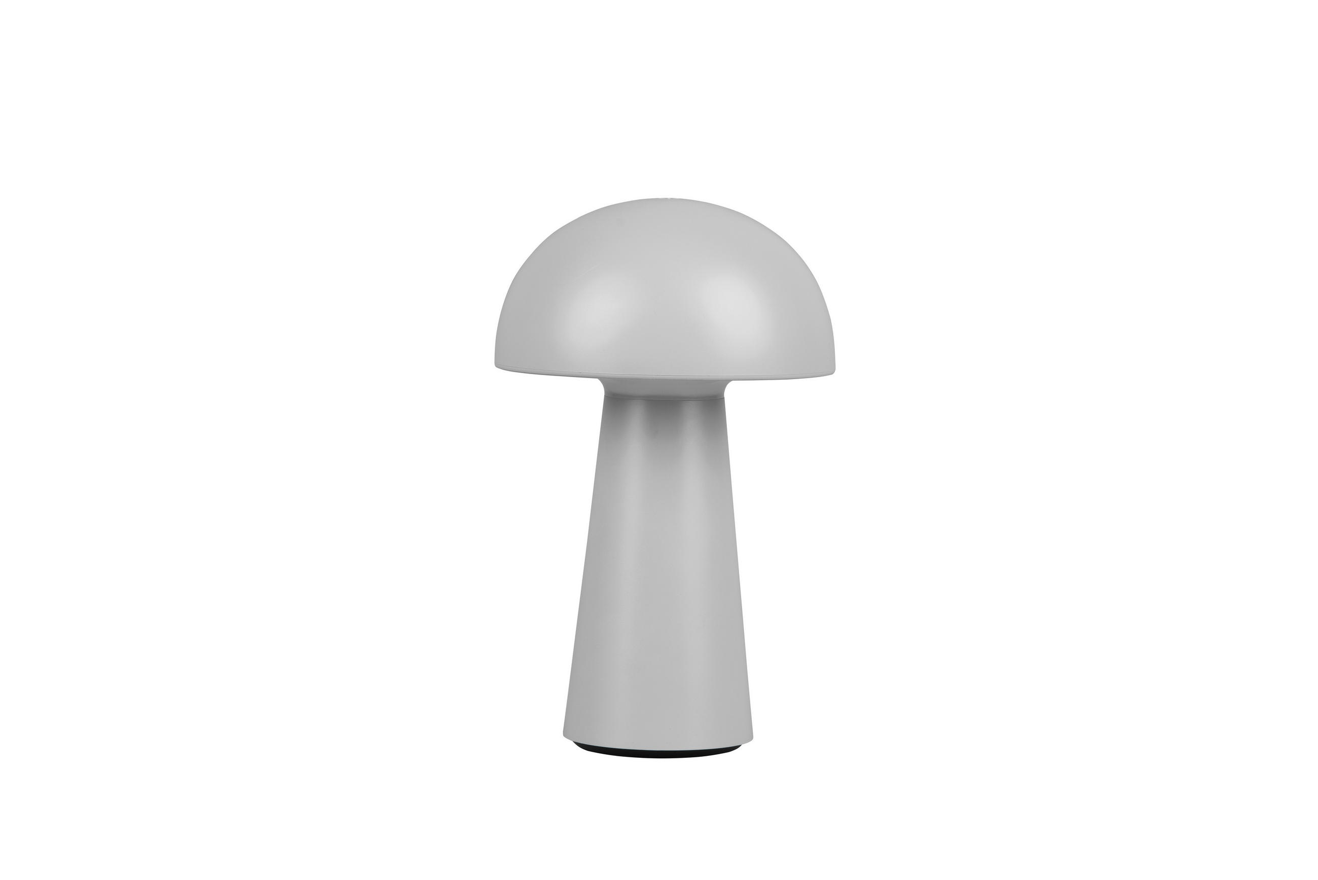 AKKU-TISCHLEUCHTE Lennon 13,6/21,5 cm   - Grau, Design, Kunststoff (13,6/21,5cm)