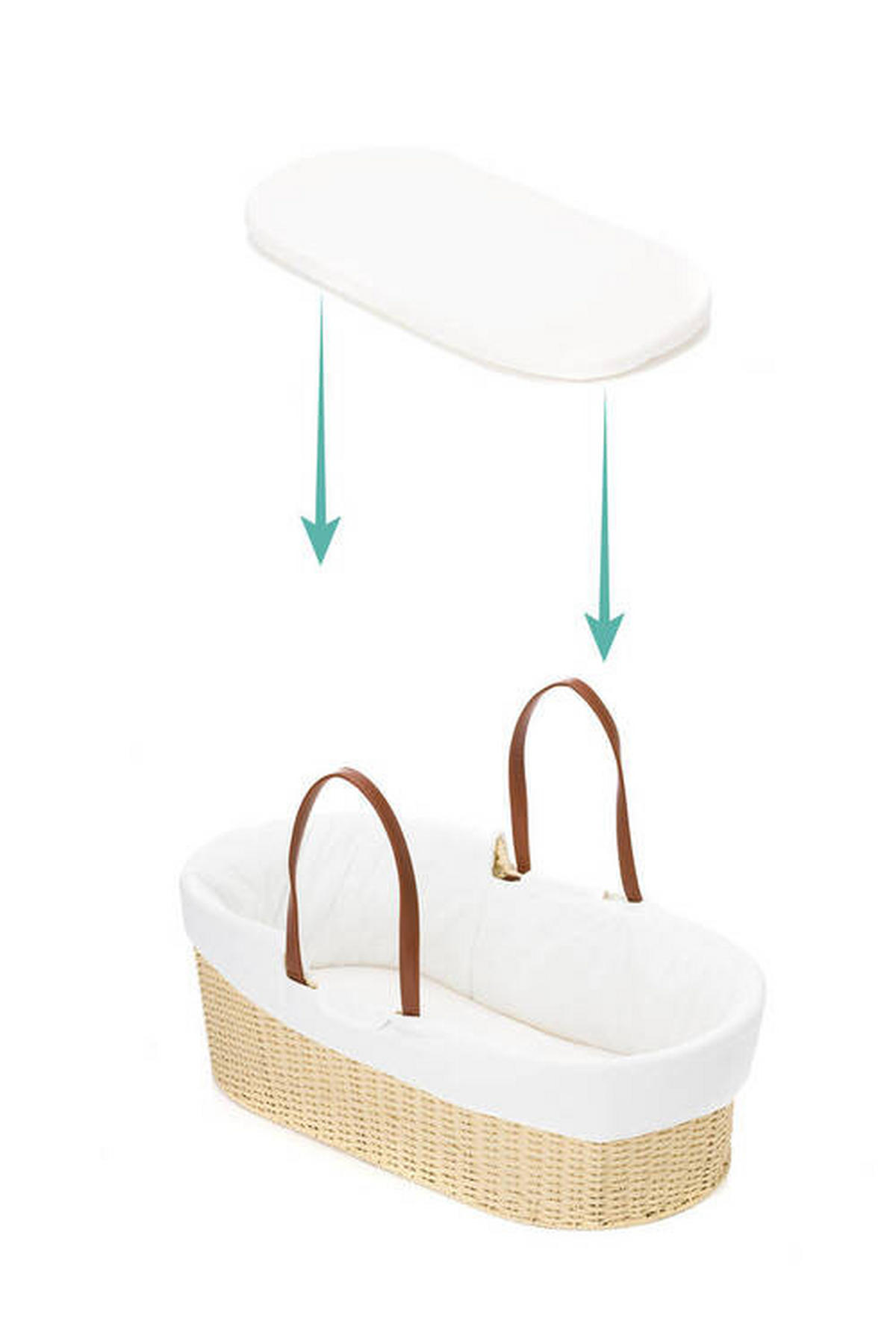 STUBENWAGEN Moseskorb   - Weiss/Naturfarben, Basics, Papier/Textil (88/30/48cm) - Fillikid
