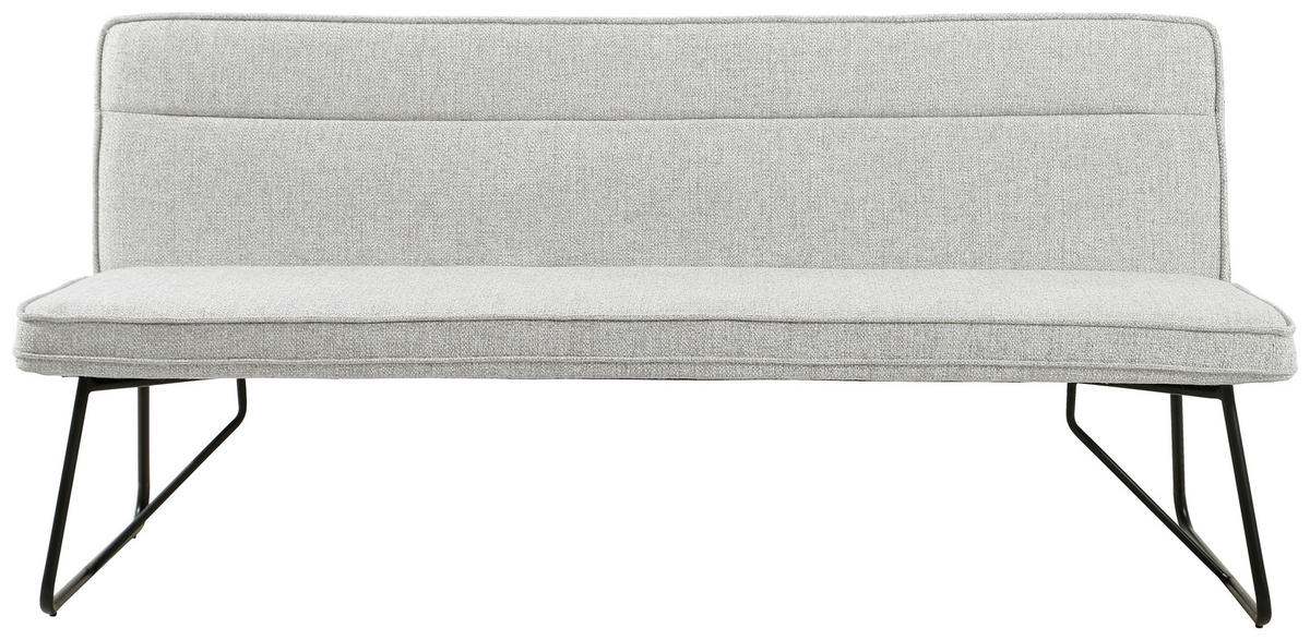 SITZBANK Metall, Textil Schwarz, Beige  - Beige/Schwarz, Design, Textil/Metall (180/84/65cm) - Carryhome