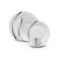 SERVICIU DE MASĂ COMPLET 20 piese  - alb/negru, Design, ceramică - Luca Bessoni