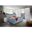 BOXSPRINGBETT 180/200 cm  in Hellblau  - Chromfarben/Hellblau, KONVENTIONELL, Textil/Metall (180/200cm) - Esposa