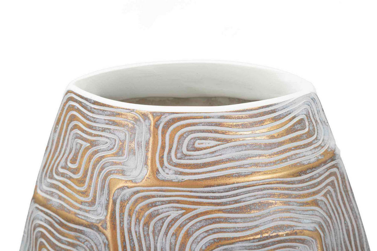 Vase Eclips Tower  - Goldfarben/Weiß, Basics, Kunststoff (24.5/59.5/11.5cm)