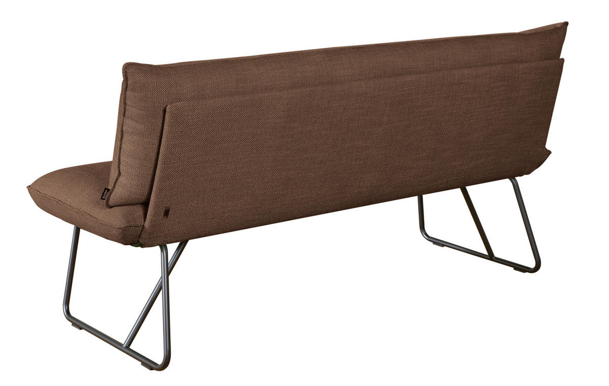 SITZBANK 180/90/70 cm Struktur Kupferfarben Metall  - Schwarz/Kupferfarben, Design, Textil/Metall (180/90/70cm) - Dieter Knoll
