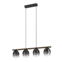 HÄNGLAMPA 88/14.5/110 cm  - klar/svart, Basics, metall/glas (88/14.5/110cm)
