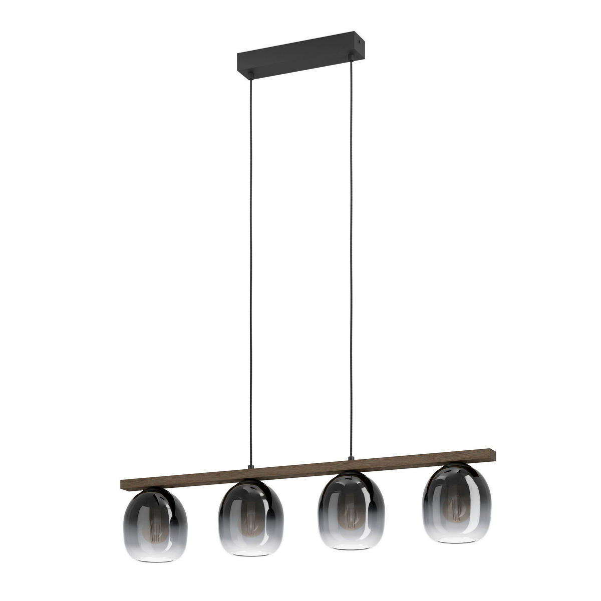 HÄNGLAMPA 88/14.5/110 cm  - klar/svart, Basics, metall/glas (88/14.5/110cm)