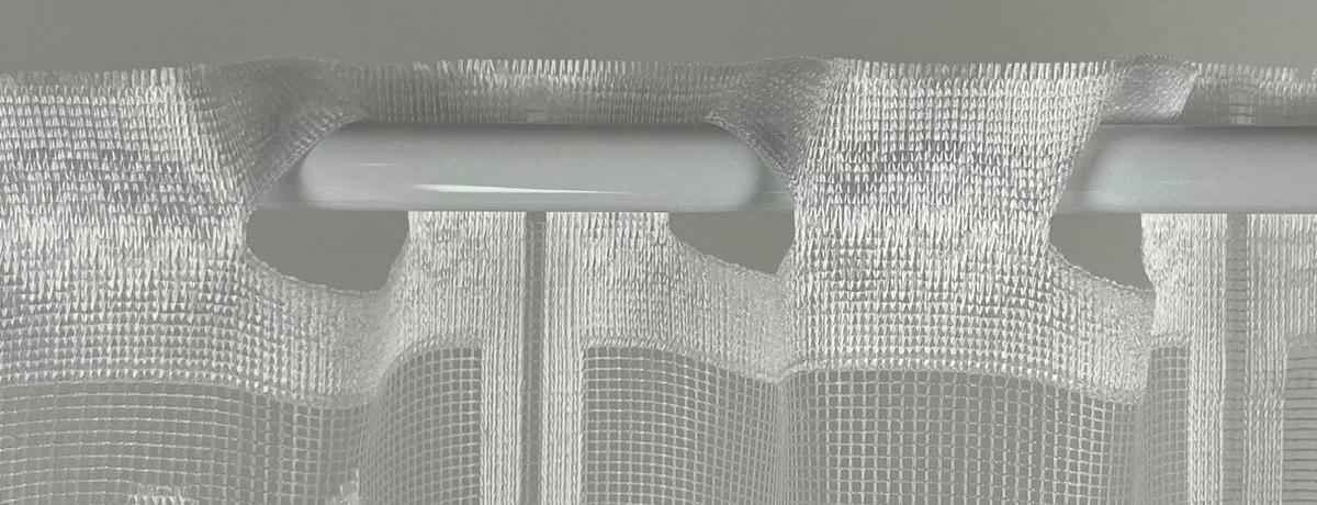 KURZGARDINE   140/50 cm   - Weiß, Textil (140/50cm)