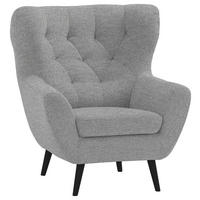 SESSEL Flachgewebe Grau    - Anthrazit/Schwarz, Design, Holz/Textil (87/101/95cm) - Stylife
