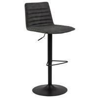 BARHOCKER Webstoff Dunkelgrau  - Dunkelgrau/Schwarz, Trend, Textil/Metall (50cm) - MID.YOU