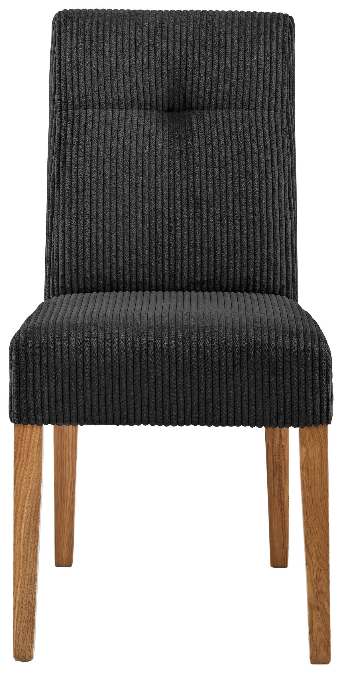 STUHL in Holz, Textil Schwarz, Eichefarben  - Eichefarben/Schwarz, KONVENTIONELL, Holz/Textil (47,5/91,5/63cm) - home24