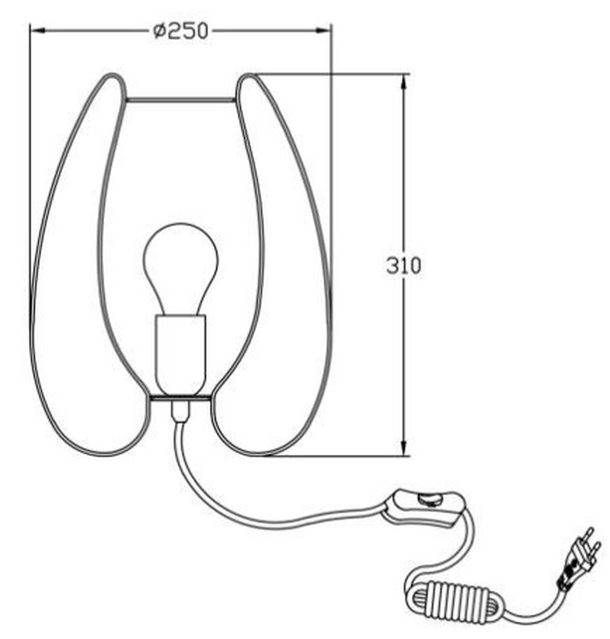 NAMIZNA SVETILKA  CAMP      25/31 cm       - zlate barve, Design, kovina (25/31cm)