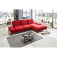 ECKSOFA Rot  - Rot/Schwarz, Design, Textil/Metall (338/176cm) - Voleo