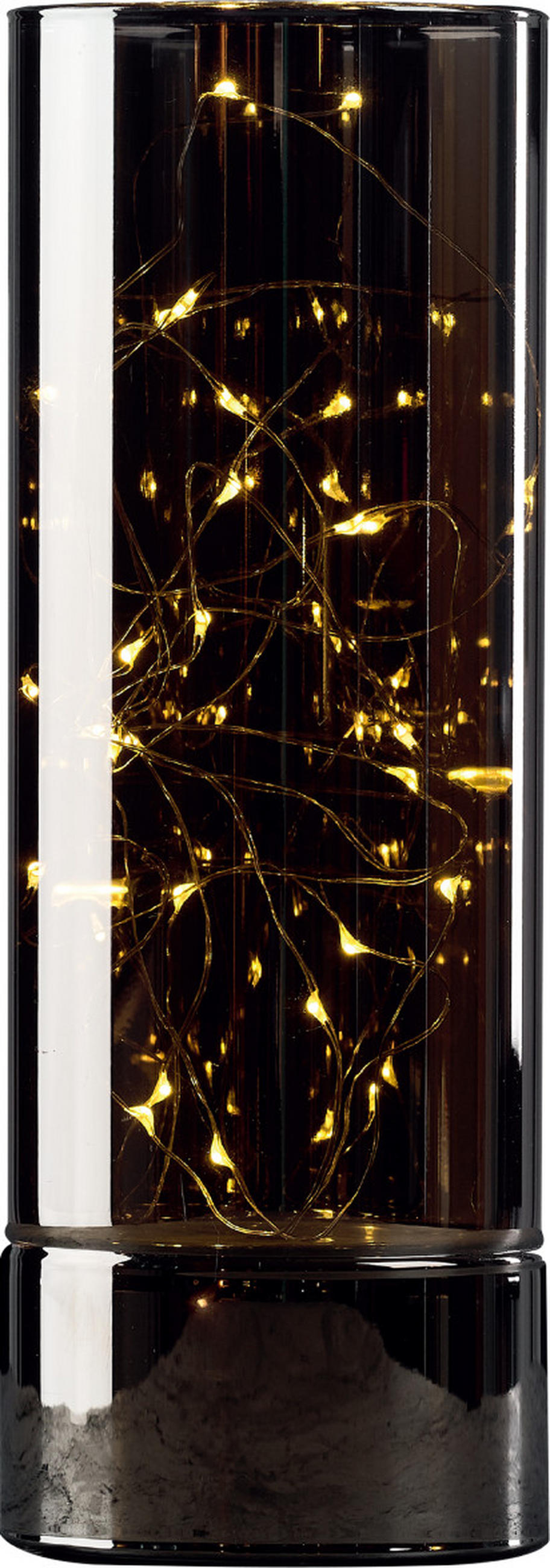 DEKORAČNÍ LED SVÍTIDLO - šedá, Lifestyle, sklo (9/25cm) - Ambia Home