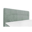 BOXSPRINGBETT 180/200 cm,  in Mintgrün, Topper, H2 + H3 = mittel + fest  - Schwarz/Mintgrün, Design, Textil/Metall (180/200cm) - Esposa