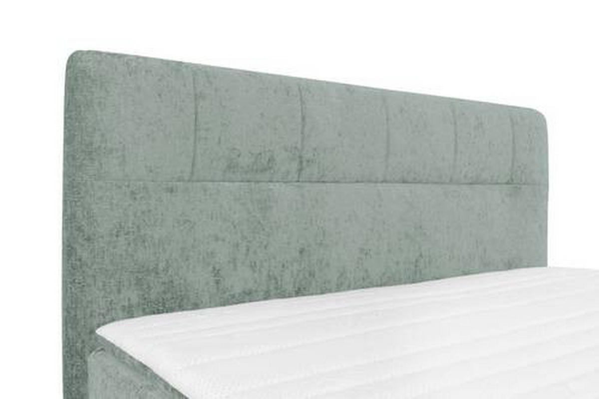 BOXSPRINGBETT 180/200 cm  in Mintgrün  - Schwarz/Mintgrün, Design, Textil/Metall (180/200cm) - Esposa