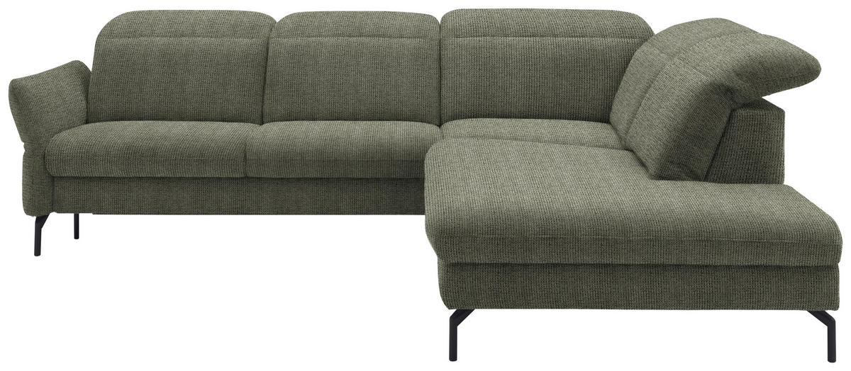 SAROKKANAPÉ textil zöld  - fekete/zöld, Design, textil/fém (299-313/233cm) - Dieter Knoll