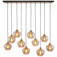 HÄNGELEUCHTE 124/60/35 cm  - Bronzefarben, Design, Glas (124/60/35cm) - Light & Living
