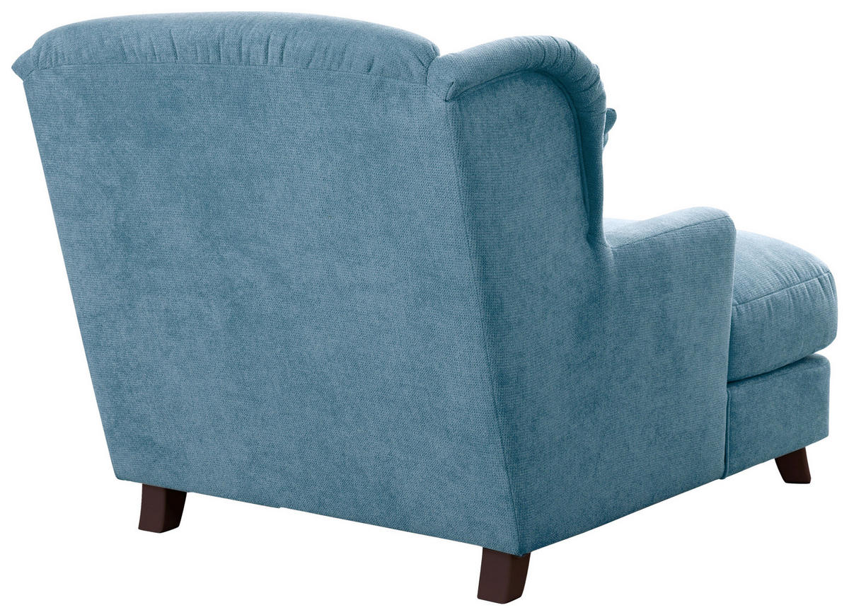 XXL-SESSEL in Hellblau  - Dunkelbraun/Hellblau, Modern, Holzwerkstoff/Textil (109/104/145cm) - Sit & More