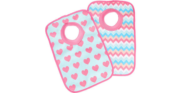 LÄTZCHEN 2-teilig - Türkis/Pink, Basics, Textil (23,5/37cm) - My Baby Lou