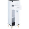 KOMMODE 32/97/28 cm  in Anthrazit, Weiss  - Eiche dunkel/Weiss, Modern, Holzwerkstoff/Metall (32/97/28cm) - MID.YOU