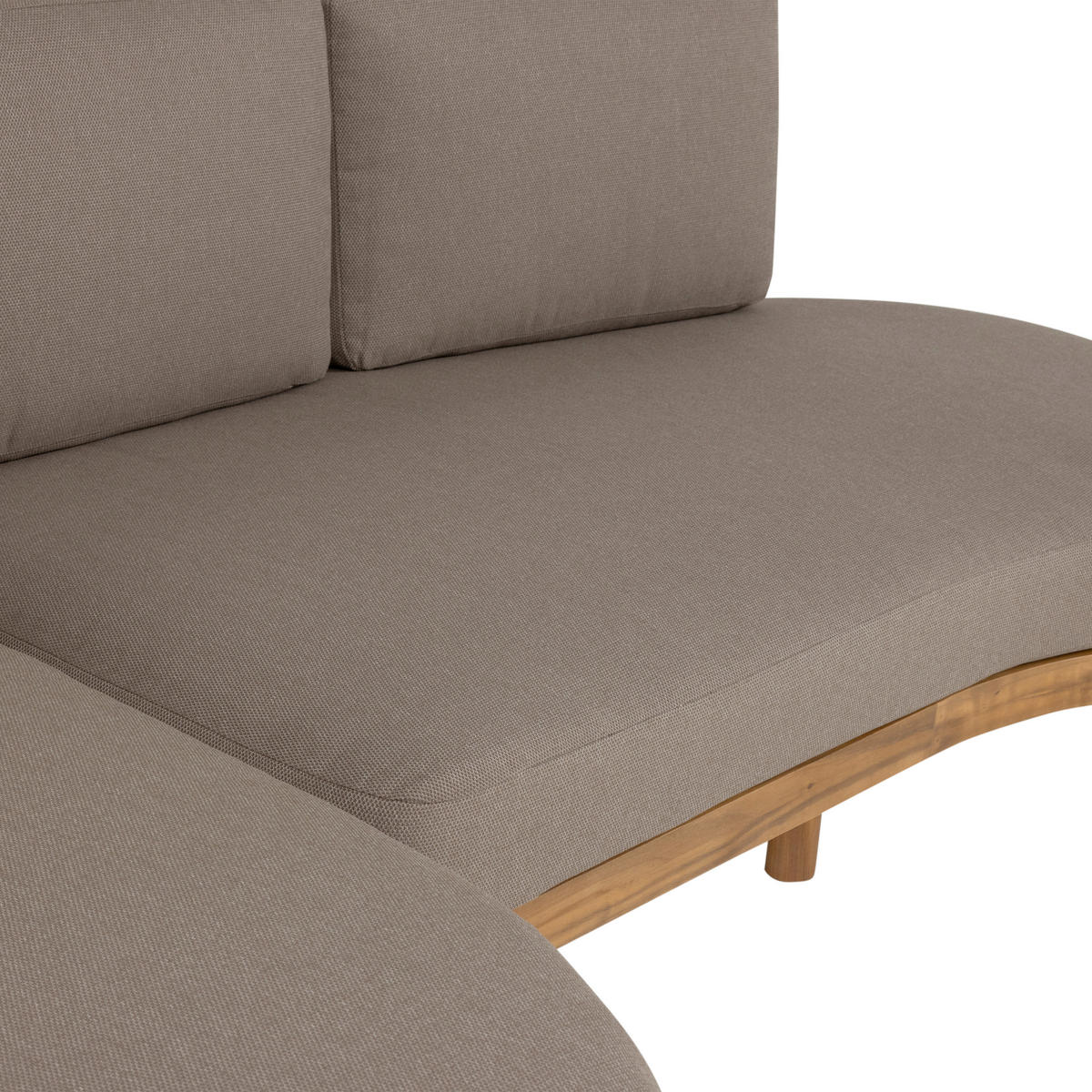 LOUNGEGARNITUR  100/300 cm  Akazie massiv  - Sandfarben, MODERN, Holz/Textil (100/300cm) - Livetastic
