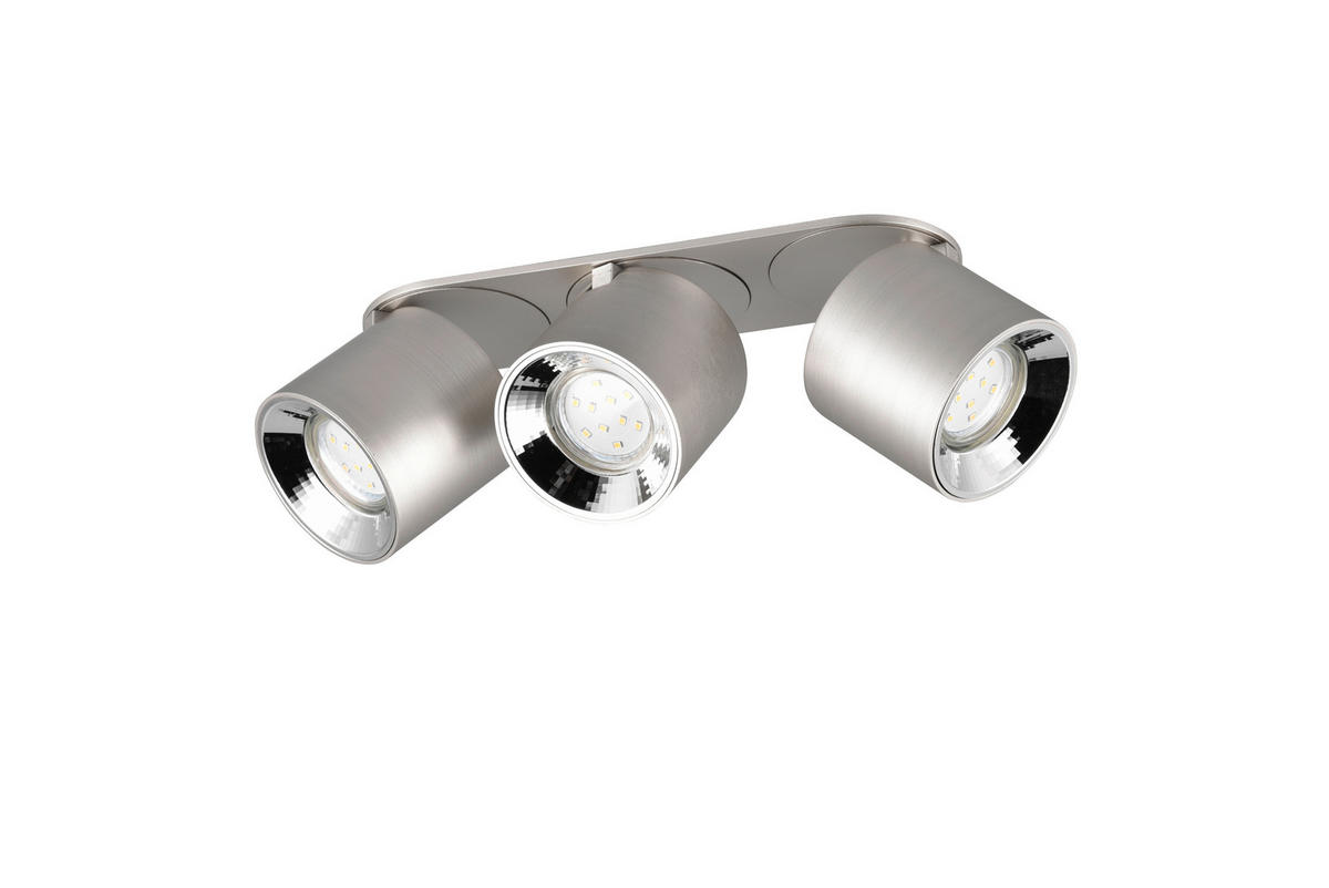 STRAHLER Guayana 27,3/12/8,7 cm   - Nickelfarben, Basics, Metall (27,3/12/8,7cm) - Trio Leuchten