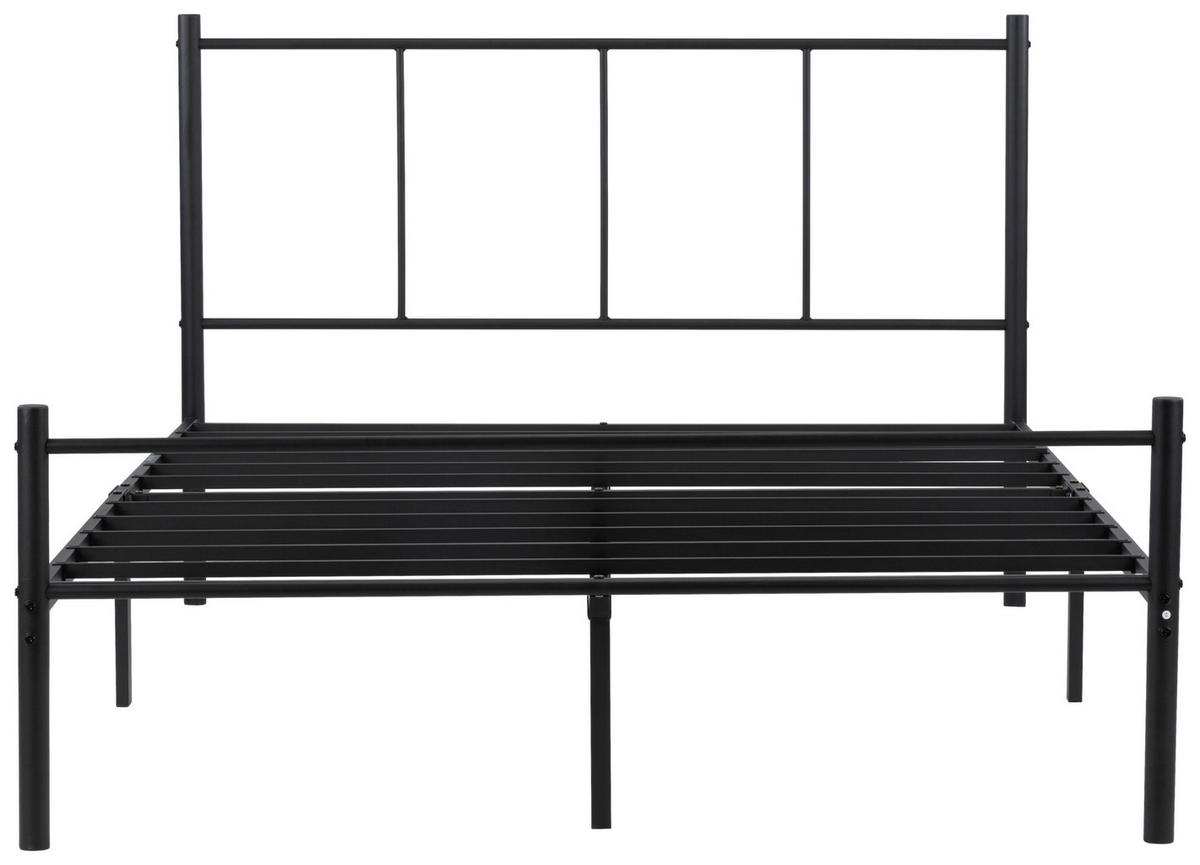 METALLBETT 140/200 cm  in Schwarz  - Schwarz, Basics, Metall (140/200cm) - Boxxx