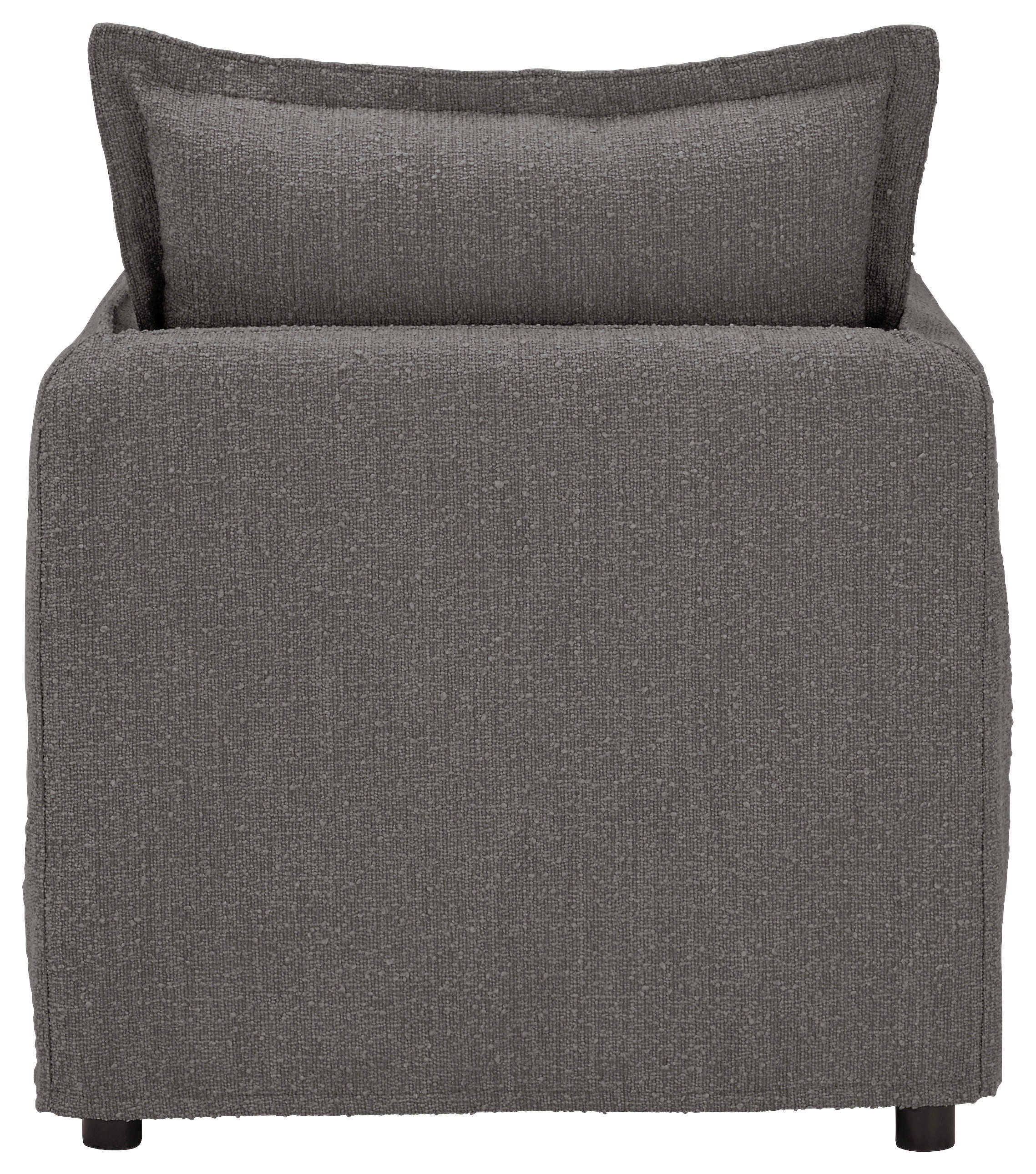 HUSSEN-SESSEL Flachgewebe, Bouclé Grau    - Schwarz/Grau, Trend, Textil/Metall (120/82/98cm) - Livetastic