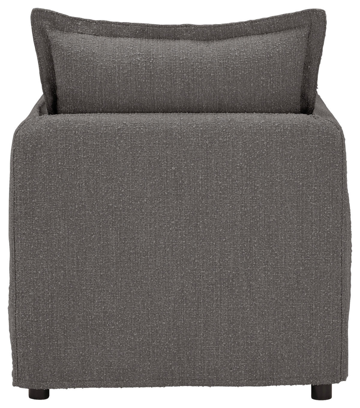 HUSSEN-SESSEL in Flachgewebe, Bouclé Grau  - Schwarz/Grau, Trend, Textil/Metall (120/82/98cm) - Livetastic