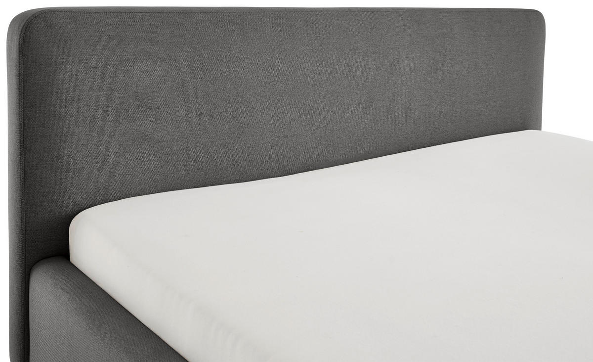 POLSTERBETT 140/200 cm  in Anthrazit  - Eichefarben/Anthrazit, Design, Holz/Textil (140/200cm) - Xora